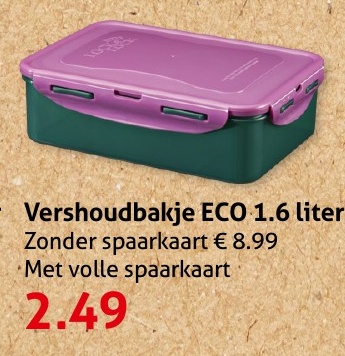 Vershoudbakje ECO 1.6 liter