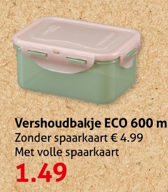 Vershoudbakje ECO 600 m
