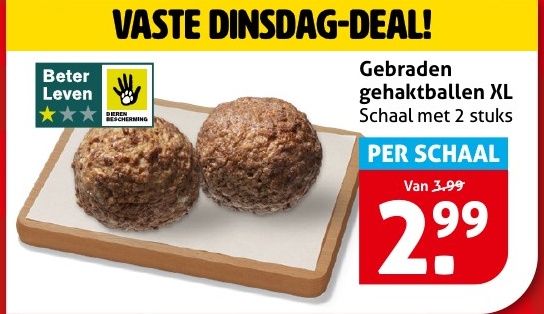 Gebraden gehaktballen XL