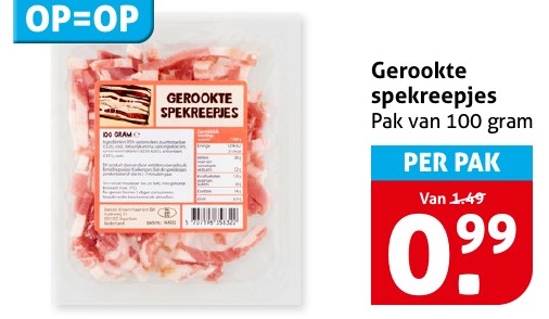 Gerookte spekreepjes