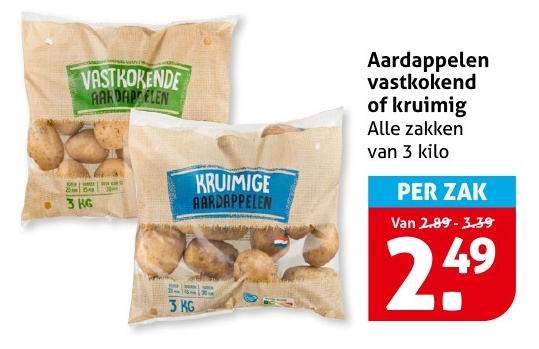 Aardappelen vastkokend of kruimig