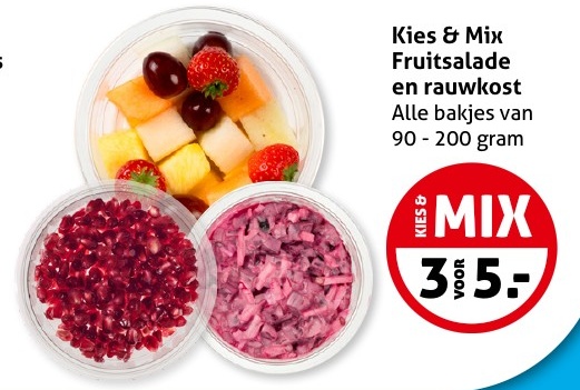 Kies & Mix Fruitsalade en rauwkost