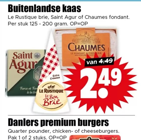 Le Rustique brie, Saint Agur of Chaumes fondant