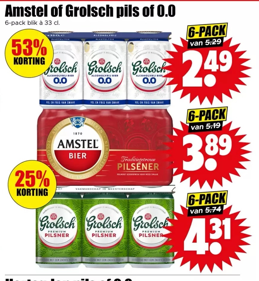 Amstel of Grolsch pils of 0.0