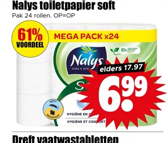 Nalys toiletpapier soft