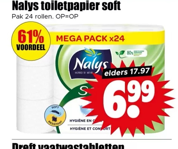 Nalys toiletpapier soft