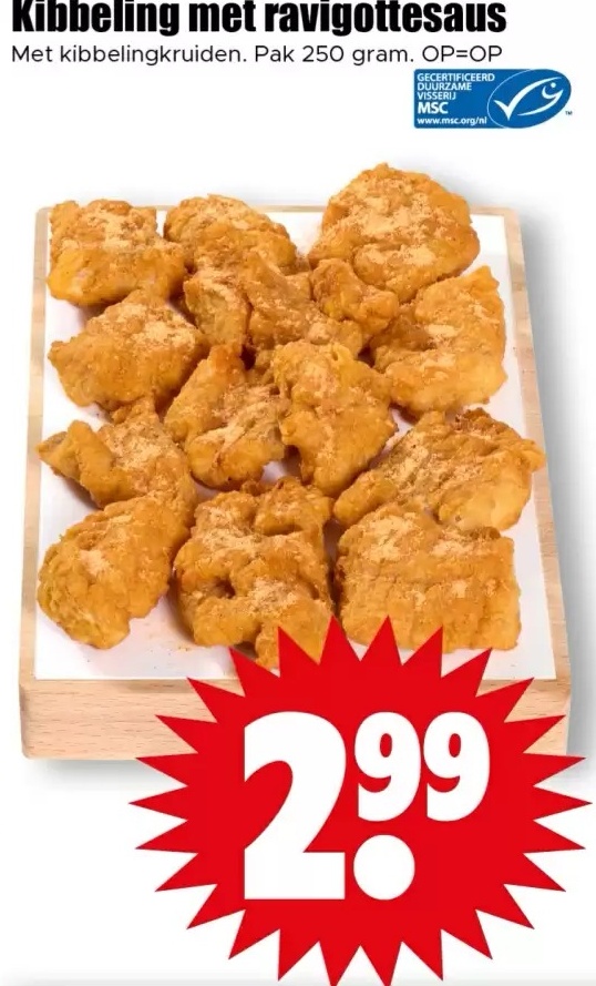 Kibbeling met ravigottesaus