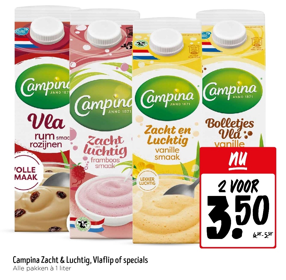Campina Zacht & Luchtig, Vlaflip of specials