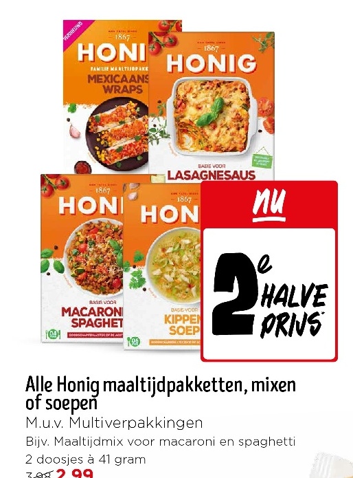 Honig maaltijdpakketten, mixen of soepen