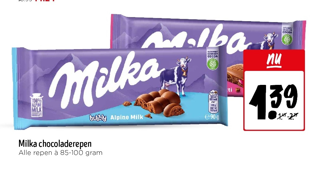 Milka chocoladerepen