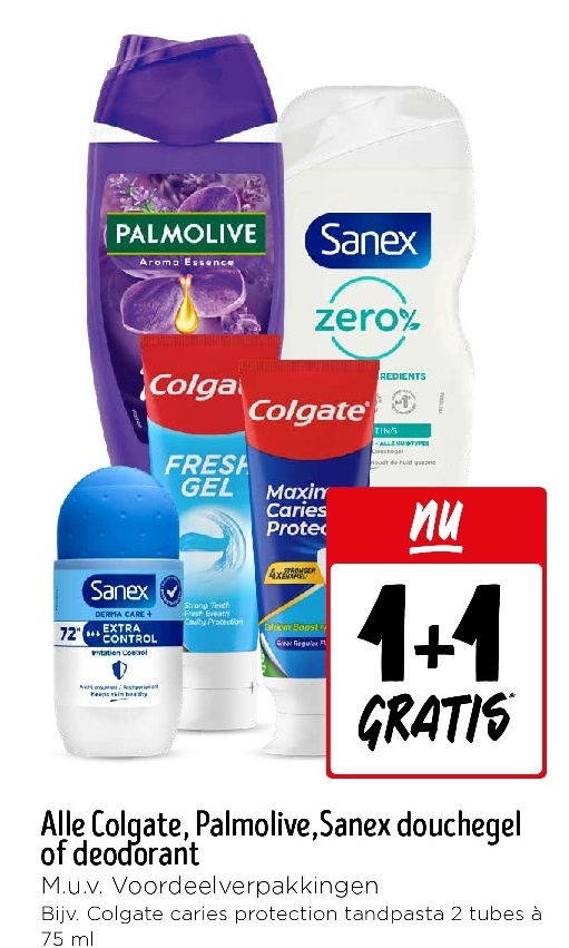 Colgate, Palmolive, Sanex douchel of deodorant