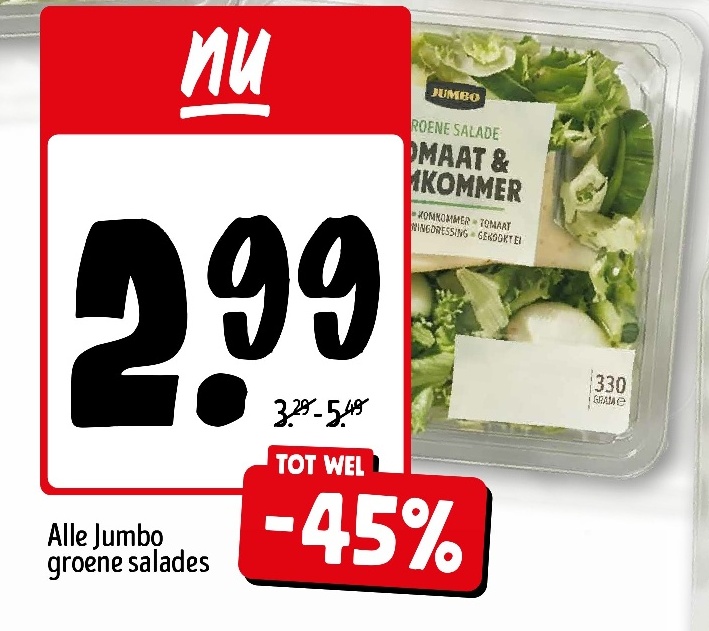 Jumbo groene salades