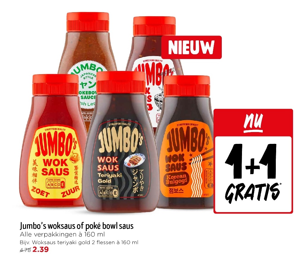 Jumbo's woksaus of poke bowl saus