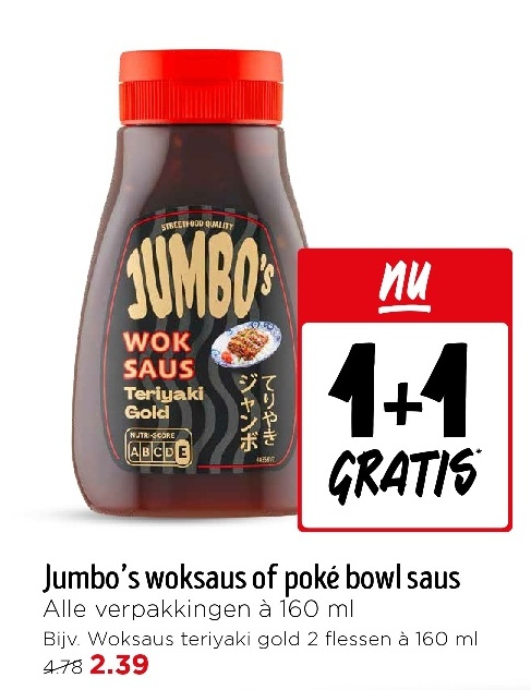 Jumbo's woksaus of poké bowl saus