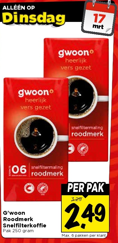 gwoon Redmerk Snelfilterkoffie