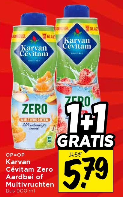 Karvan Cevitam Zero Aardbei of Multivruchten