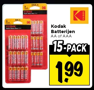 Kodak Batterijen AA of AAA