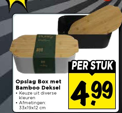 Opslag Box met Bamboo Deksel