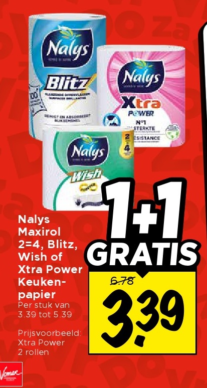 Nalys Maxirol 2+4, Blitz, Wish of Xtra Power Keukenpapier