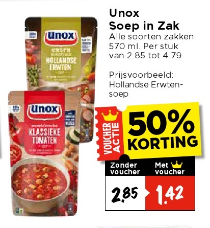 Unox Soep in Zak