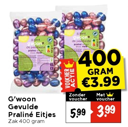 G'woon Gevulde Praliné Eitjes
