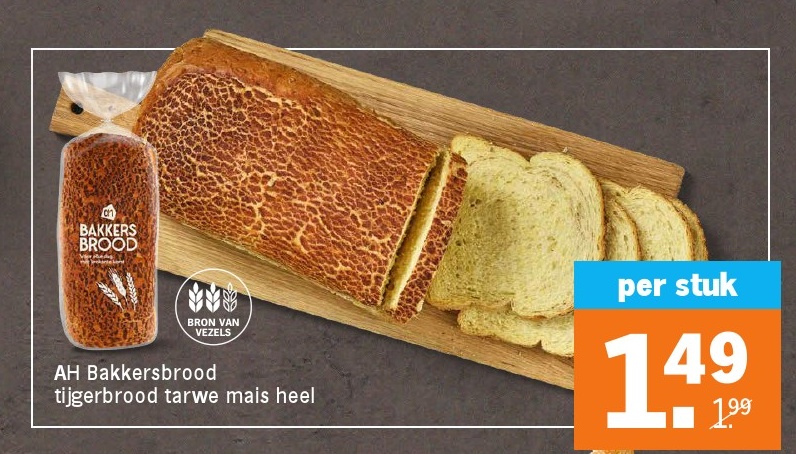 AH Bakkersbrood meergranen tarwe mals heel