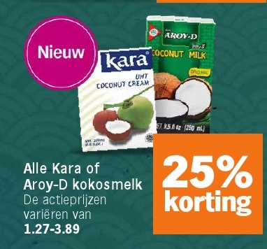 Kara Coconut Cream, Aroy-D Coconut Milk