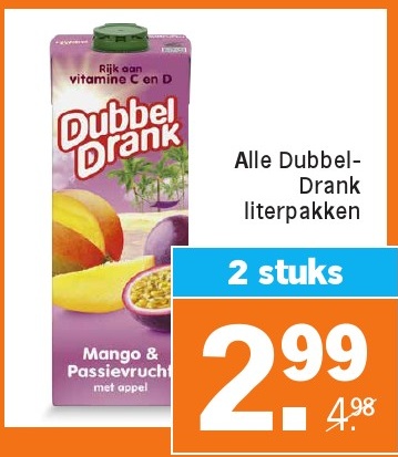 Dubbel Drank Mango & Passievrucht