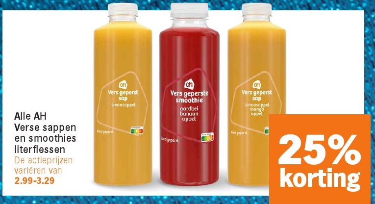 AH Verso sappen en smoothies literflessen