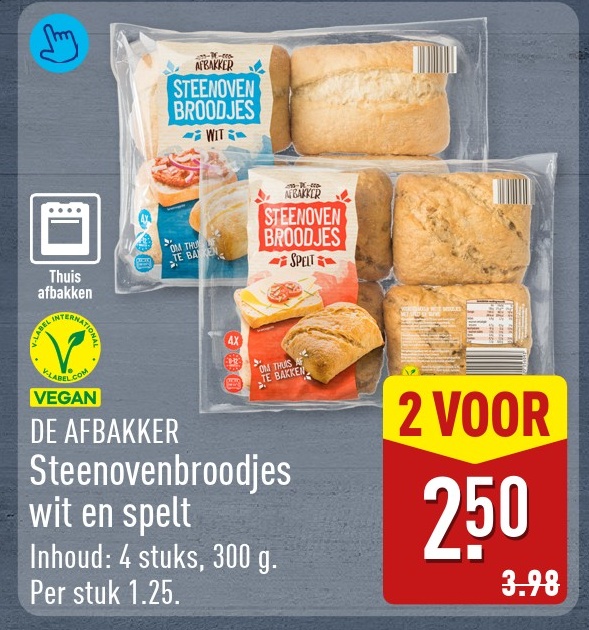 Steenovenbroodjes wit en spelt