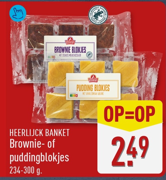 Brownie- of puddingblokjes