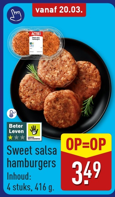 Sweet salsa hamburgers