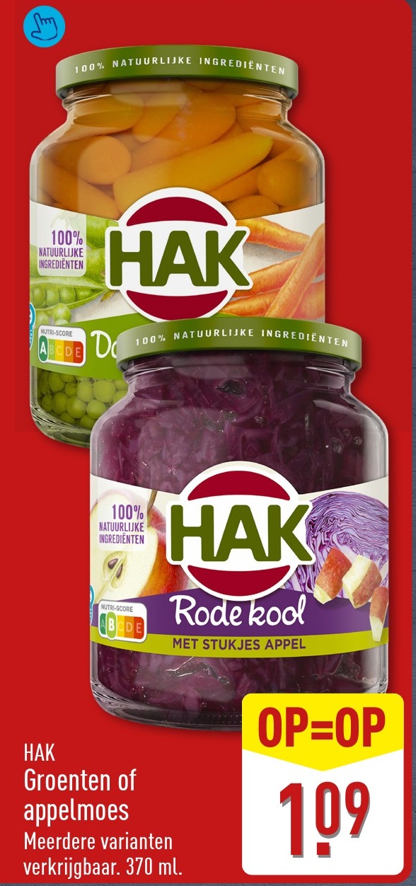 HAK Groenten of appelmoes