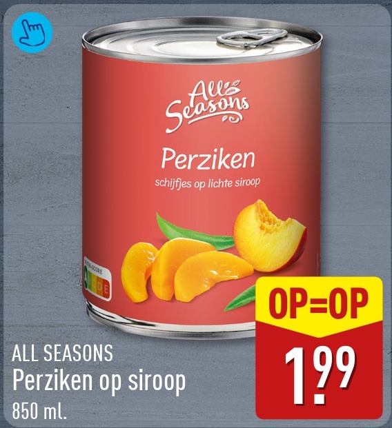 Perziken op siroop