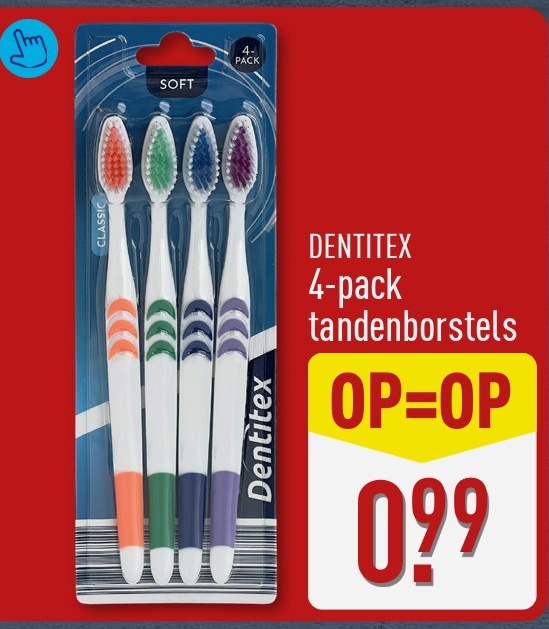DENTITEX 4-pack tandenborstels