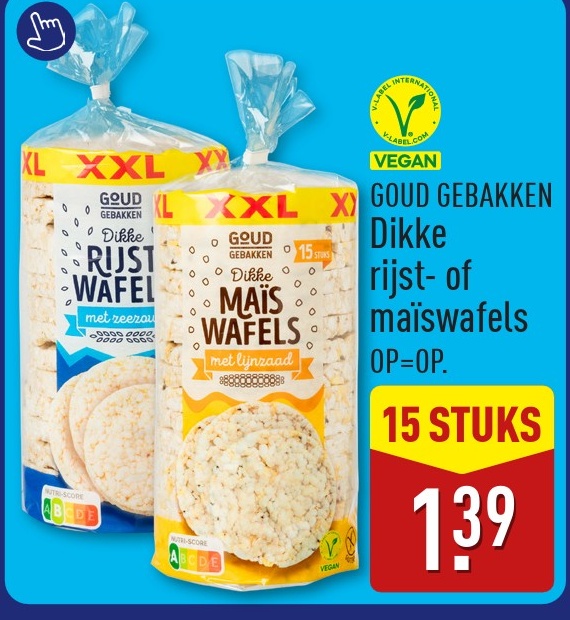 Dikke rijst- of maïswafels