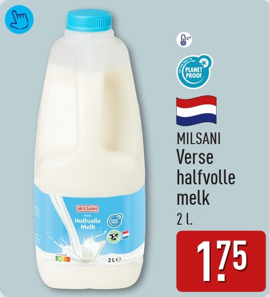 MILSAANI Verse halfvolle melk 2 L