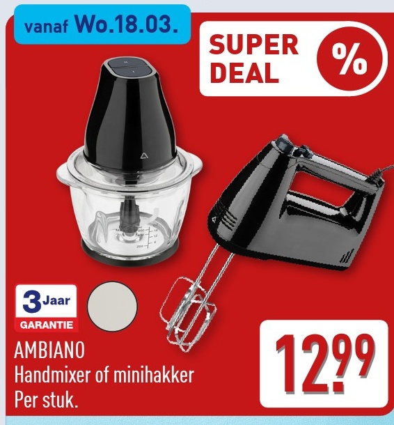 AMBIANO Handmixer of minihakker