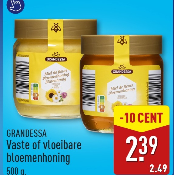 Vaste of vloeibare bloemenhoning