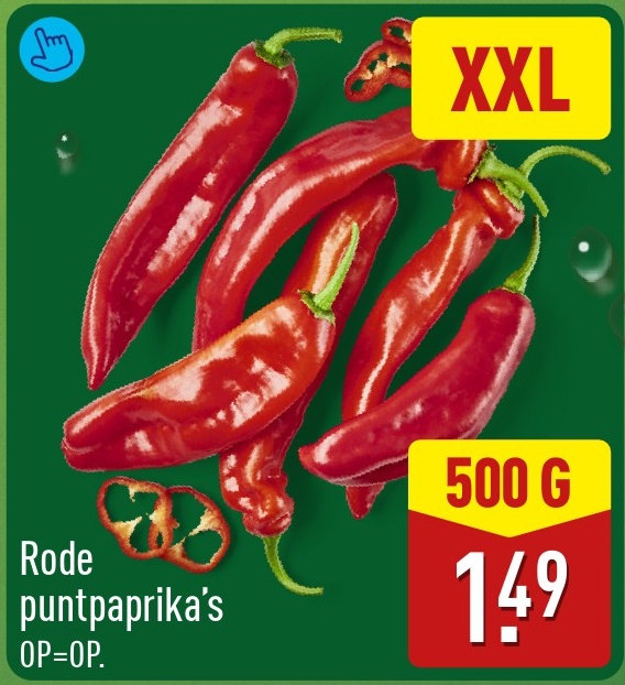 Rode puntpaprika's
