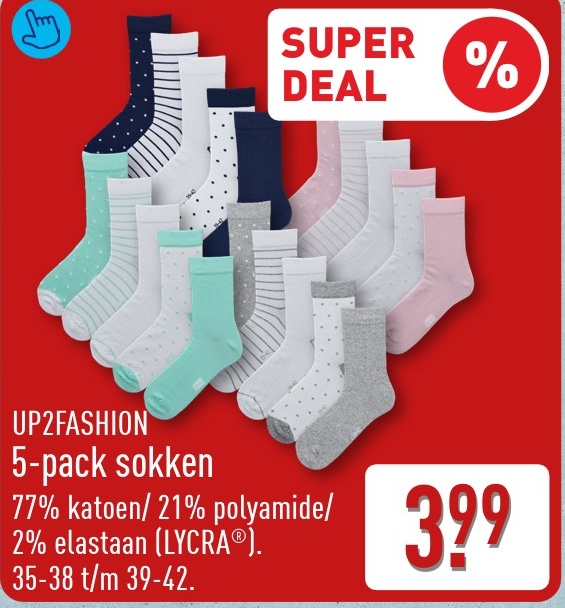 UP2FASHION 5-pack sokken