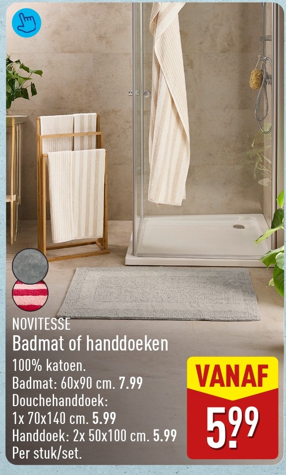 Badmat of handdoeken