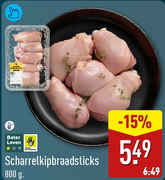 Scharrelkipbraadsticks
