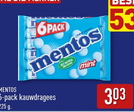 Mentos 6-pack kauwdragees