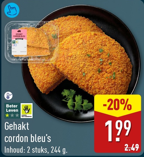 Gehakt cordon bleu's