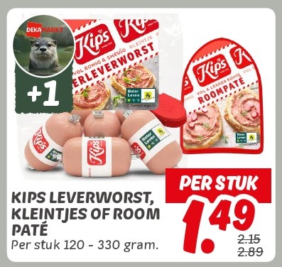 KIPS LEVERWORST, KLEINTJES OF ROOM PATÉ