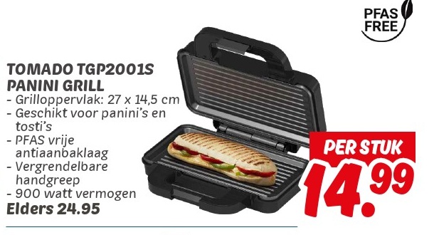 TOMADO TGP2001S PANINI GRILL