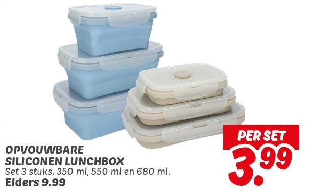 OPVOUWBARE SILICONEN LUNCHBOX