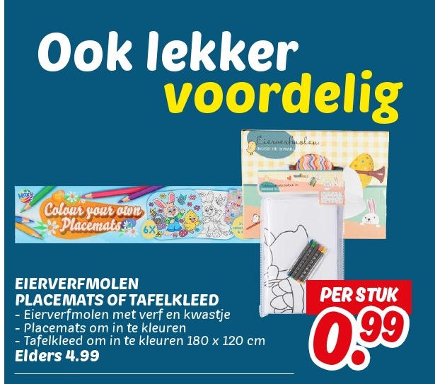 EIERVERFMOLEN PLACEMATS OF TAFELKLEED