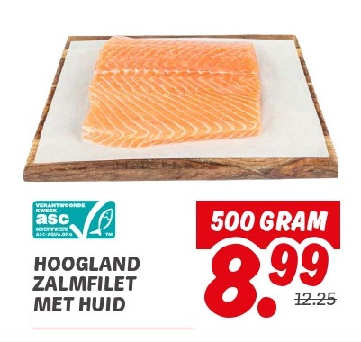HOOGLAND ZALMFILLET MET HUID